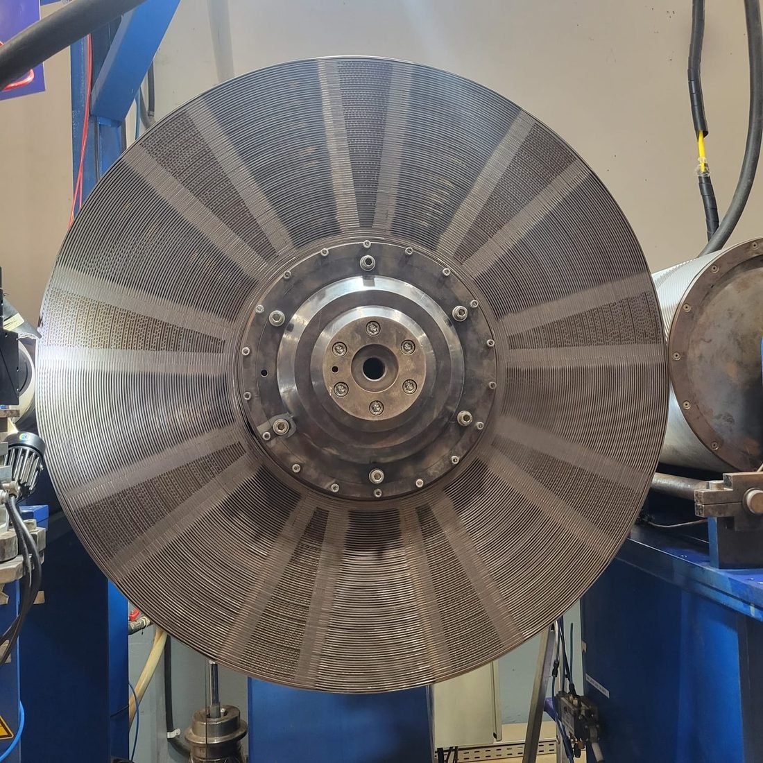 ACTE wound recuperator core on the production machine